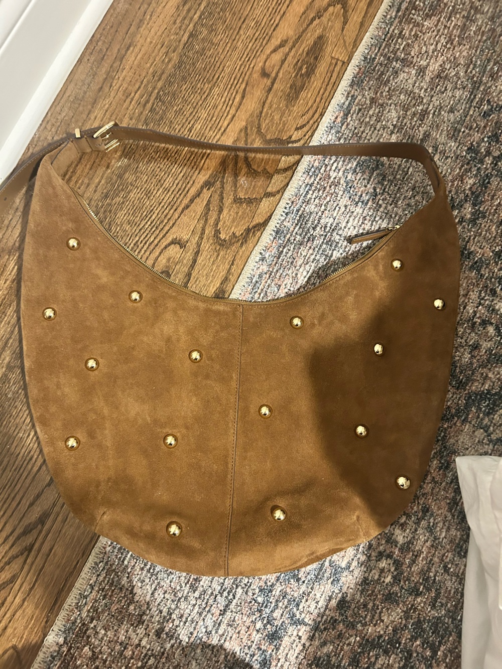 NWOT Madewell Essential Curve Suede Shoulder Bag - Picture 7 of 9